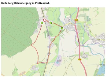 Vollsperrung Bahnübergang Plottendorf